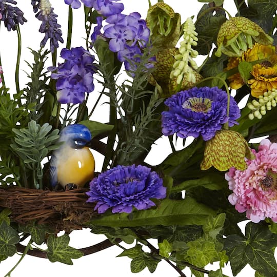 22” Spring Floral Wreath